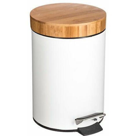 Papelera metálica 3L bambú natureo