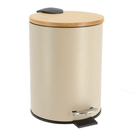 Papelera con pedal 3 litros, modelo “Bambú”