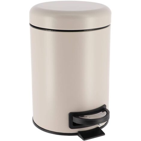 Papelera metálica con protección anticaída 3l - taupe mate - Tendance