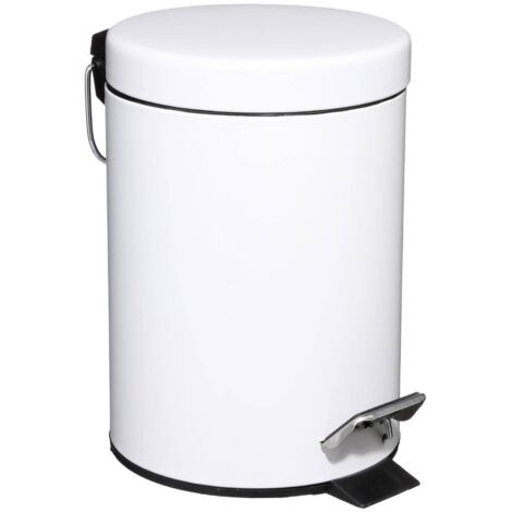 Papelera metálica redonda colorama 3l blanca - 5five
