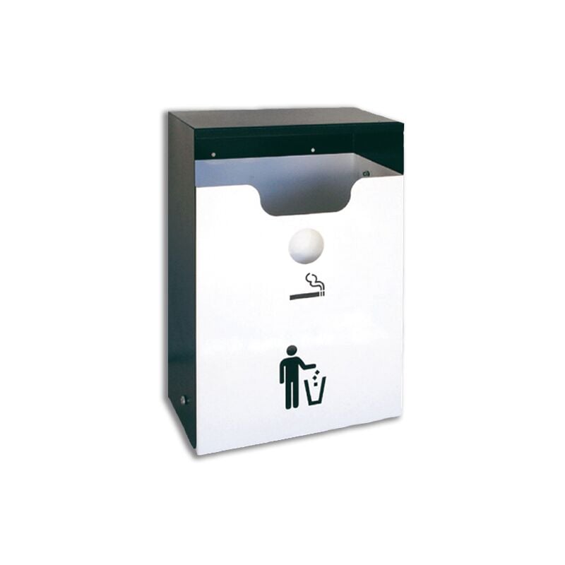

Papelera Mod Quadra cenicero Blanca