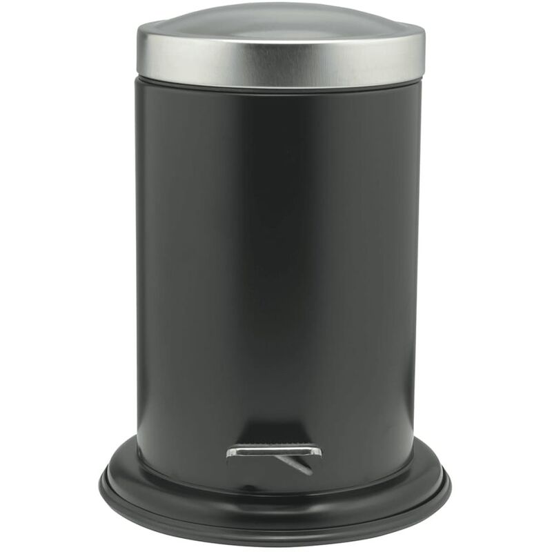

Papelera con Pedal Acero 3 L Negra - Negro - Sealskin