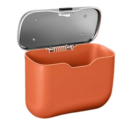 Papelera para coche, pequeño contenedor de basura hermético con tapa, mini papelera para la puerta del coche  Furgoneta, sedán, camioneta