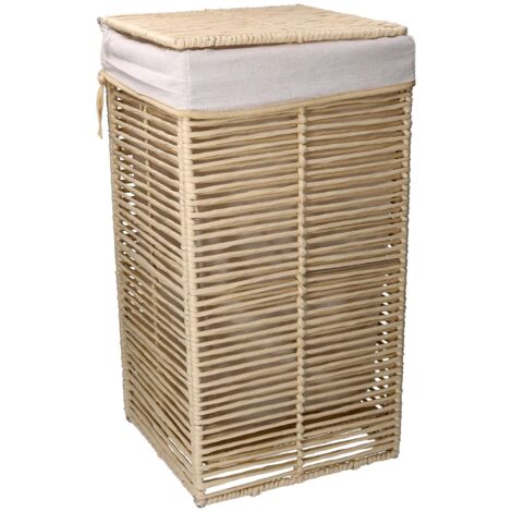 Papelera plegable cuadrada paper hilary beige cm31x31h60