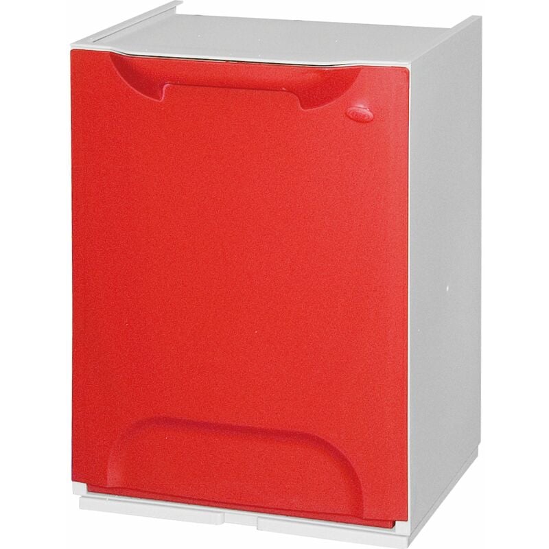 

Papelera reciclaje en polipropileno color rojo, con depósito 20 L en el interior