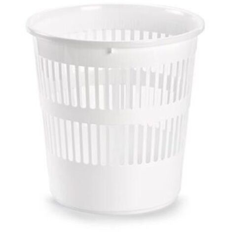 PAPELERA REDONDA 27,5 CM BLANCA