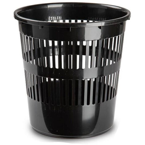 PAPELERA REDONDA 27,5 CM NEGRA