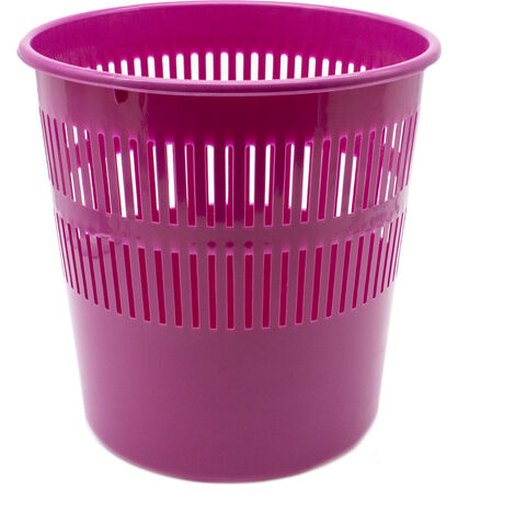 Papelera rejilla plastico 12 Litros Rosa