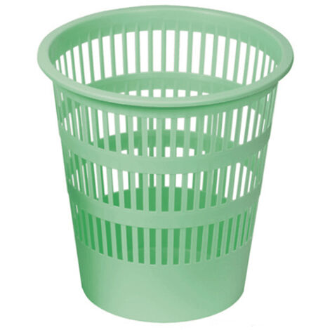 Papelera rejilla plastico 12 Litros Verde