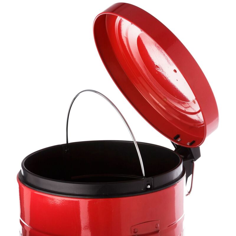 

Papelera roja industrial de acero de 20 litros