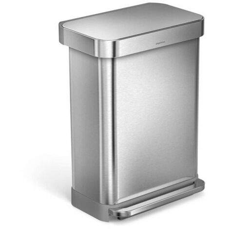 Papelera simplehuman cw2023 55 l rectangular acero inoxidable