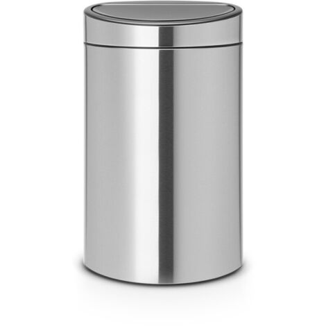 Papelera Touch Bin - BRABANTIA - 40L - Acero mate - Cubo interior de plástico - Adulto