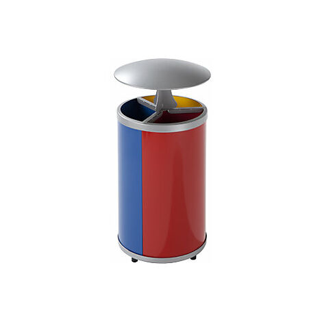 Papeleras  redondo  capacidad 3 x 30 l