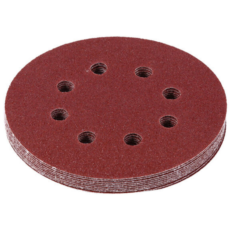Paper Sanding Disc for Sanders, Polishing Pad for Stone, Marble, Granite, 125 mm, Round, 8 Holes (80)
