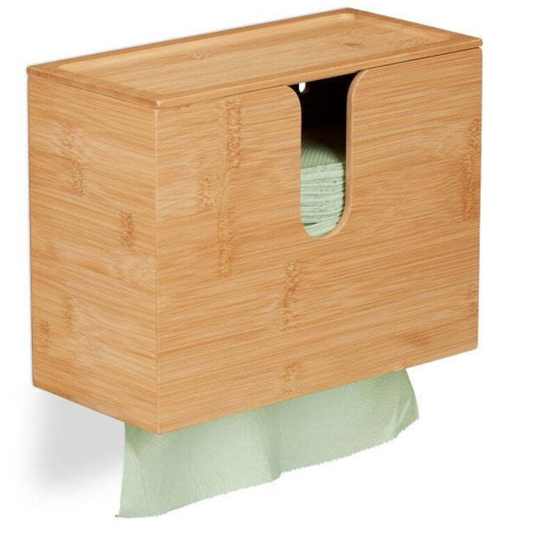 Northix Mehrfarbig Paper Towel Dispenser Bamboo With Lid