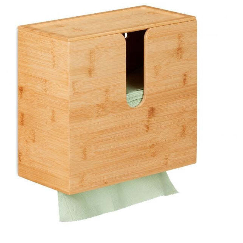 Northix Mehrfarbig Paper Towel Dispenser Bamboo With Lid