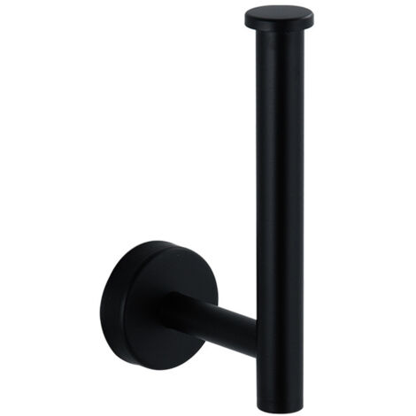 Paper Towel Holder Stainless Steel Black Matte Cylindrical Paper Towel Hanging Shelf for Home