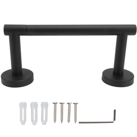Paper Towel Holder Stainless Steel Rustproof Strong Bearing Capacity Paper Towel Rolls Rack for Kitchen Bathroom Black
