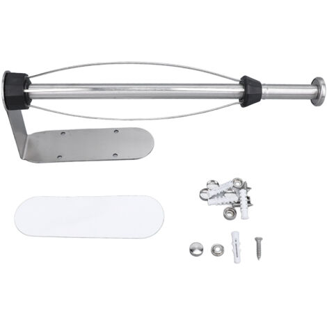 Paper Towel Holder Stainless Steel Under Cabinet Paper Rack Self Adhesive Or Drilling Installation Roll Paper Holder for Paper Cling Wrap and Towels