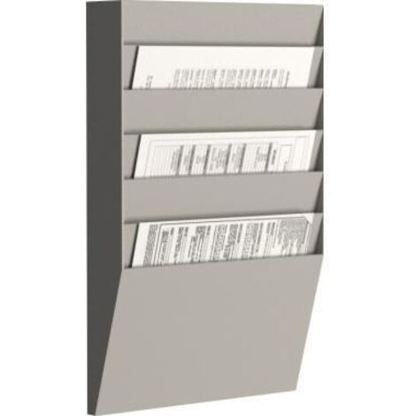 Paperflow Wand-Sortiertafel H 6F A4H1X6.02 DIN A4 grau