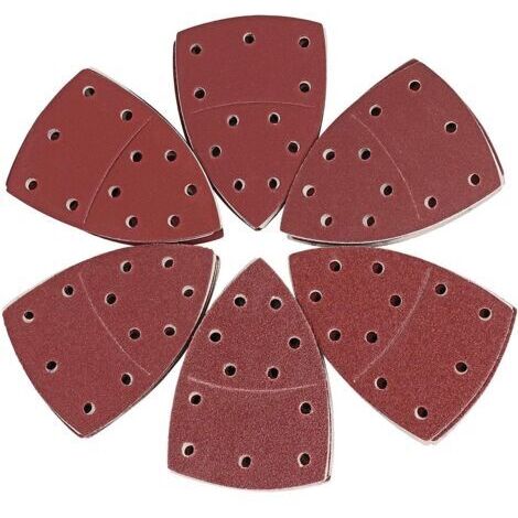 Papier Abrasif de Triangles,  60pièces 10 (P40/60/80/120/180/240),  (105 mm x 152 mm)