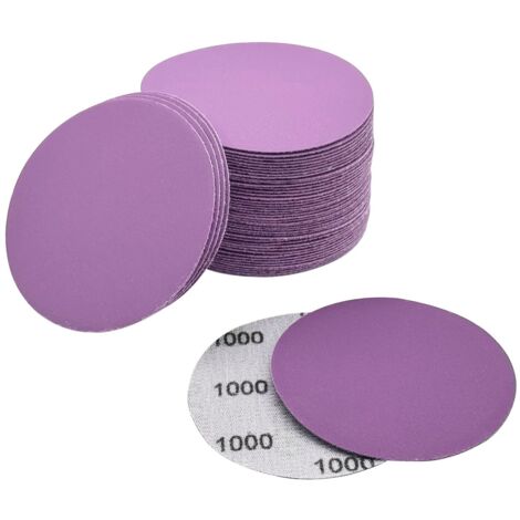 Papier abrasif humide/sec 5 pouces, grain 1000, 50 disques abrasifs, papier abrasif à boucles et crochets en oxyde d'aluminium de qualité supérieure pour métal, bois, automobile
