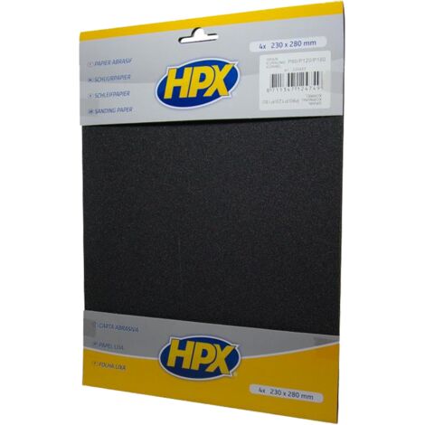 PAPIER ABRASIF P80 X 1/P120 X 2/P180 X 1 HPX