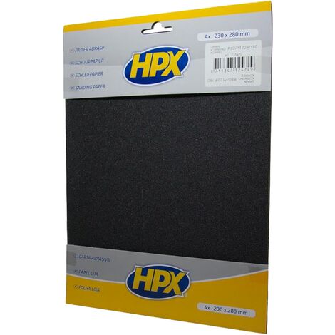 PAPIER ABRASIF P80 X 1/P120 X 2/P180 X 1 HPX