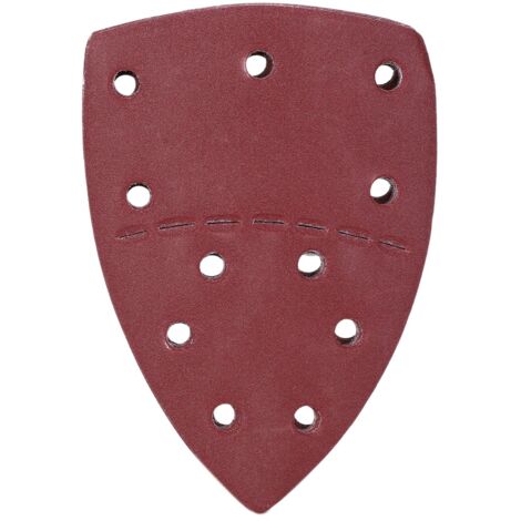 Papier abrasif souris 60 unités, grain 180, 140x140x100mm, avec 11 trous pour ponçage de précision