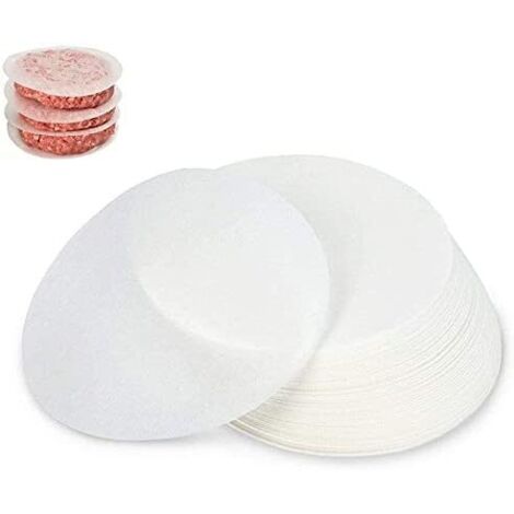 Papier Antiadhésif 500 Pièces, Diamètre 12.5cm, Papier Steak Haché, Disques Hamburgers