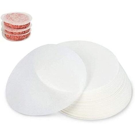 Papier Antiadhésif 500 Pièces pour Hamburgers et Steaks Hachés – Diamètre 12,5 cm – Idéal Cuisson au Grill ou Poêle