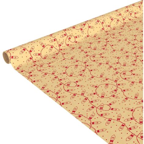 Papier cadeau kraft imprimé 200x70cm - Feeric lights & christmas
