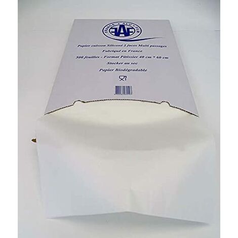 PAPIER CUISSON PRO - 500 feuilles papier de cuisson BLANC sulfurisé pour la cuisine, cuire, congeler superposer 40 x 60 cm - FABIQUE EN FRANCEââ‚