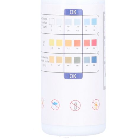 Papier de Test AquaPro 3 en 1 Spa Piscine pH Alcalinité Brome Chlore Libre