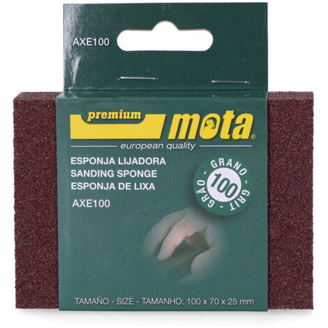 Papier de verre éponge à l'oxyde d'aluminium 100 grains axe100 MOTA