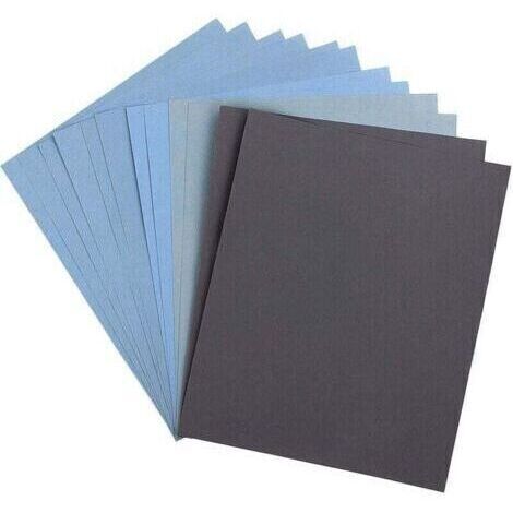 Papier de verre grain 1000/1500/2000/3000/4000/5000 Papier de verre grain sec 23 cm x 28 cm pour le ponçage du bois, du métal et le polissage des voitures