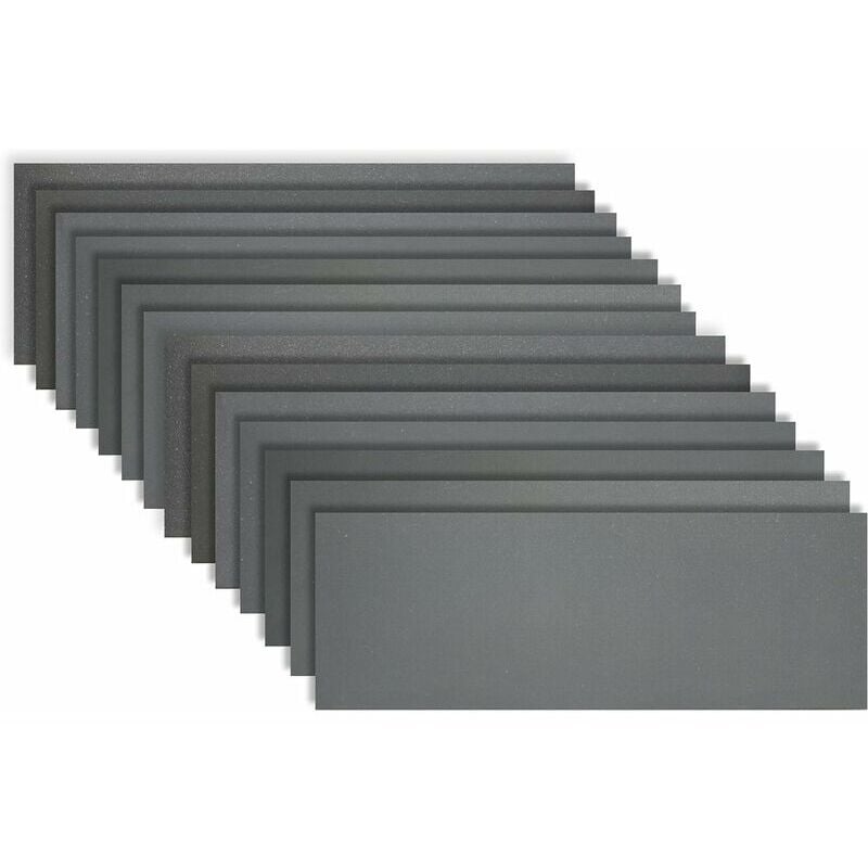 Papier de verre, grain assorti, sec/résistant à l'eau, pour le ponçage dans l'industrie automobile, la finition des meubles en bois, la finition du