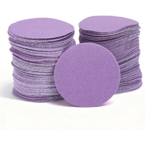 Papier de verre imperméable violet à scratch de 3 pouces, 160 feuilles par paquet, grain mixte 60-10000, convient au travail du bois ou au ponçage automobile.