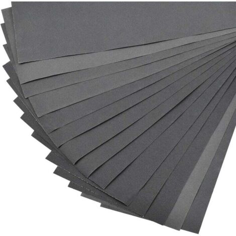 Papier de verre pour bois Papier de verre fin Papier abrasif pour usage à sec ou humide, 400, 600, 800, 1000, 1200, 1500, 2000 Grit Papier de verre