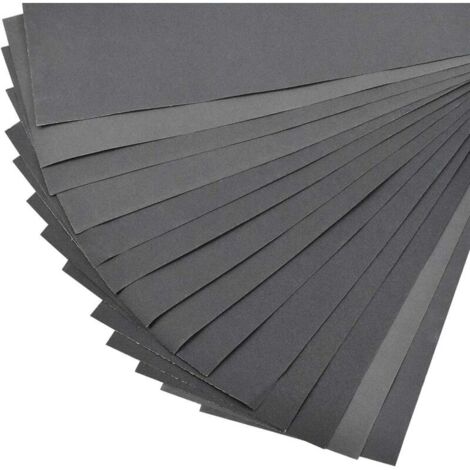 Papier de verre pour bois Papier de verre fin Papier abrasif pour usage à sec ou humide, 400, 600, 800, 1000, 1200, 1500, 2000 Grit Papier de verre pour meubles, automobile, métal, verre, jade, voitur