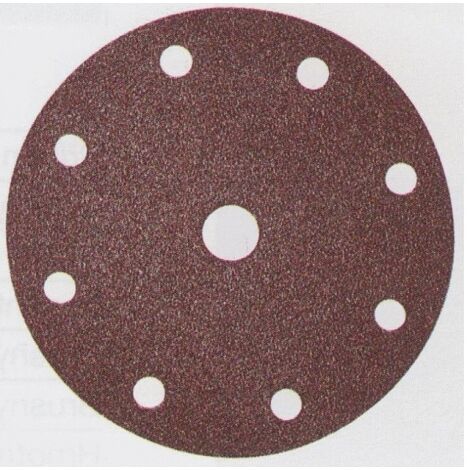Papier de verre Velcro soutenu 150 mm K60 10 unités