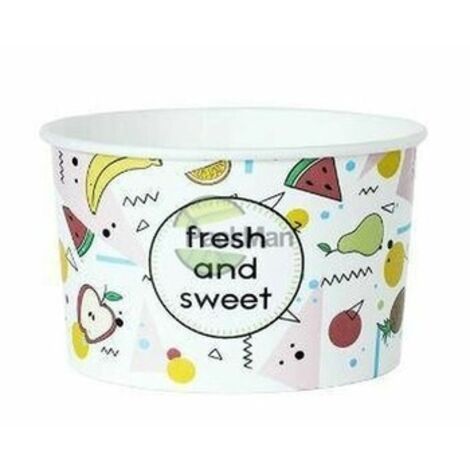 Papier-Eisbecher 245ml (25 Stk.) - perfekt zum Mitnehmen