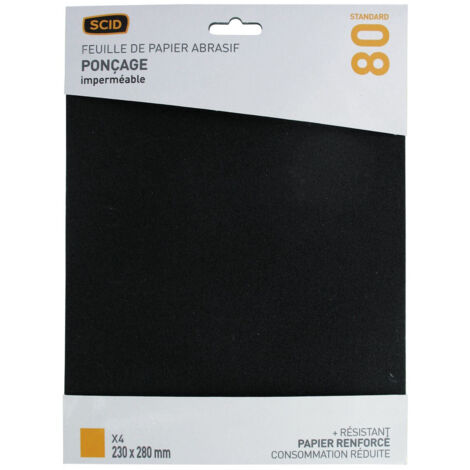 Papier imperméable 230 x 280mm SCID Grain 80 Par4