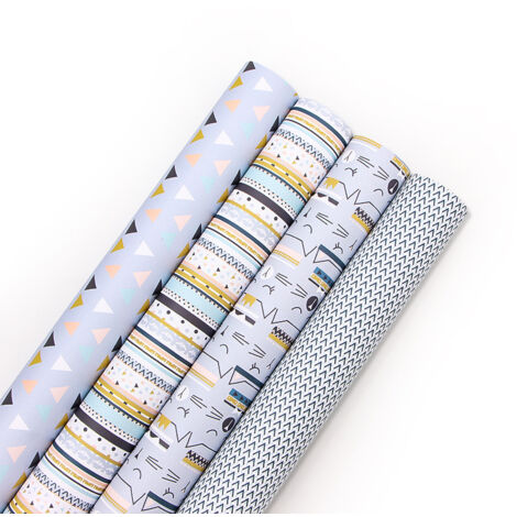Papier kraft blanc neuf, papier d'emballage cadeau à faire soi-même pour les fêtes et les anniversaires