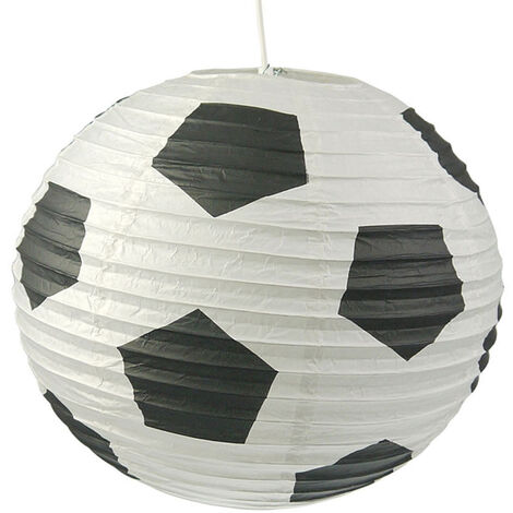 Papier Lampenschirm für Fussball-Fans Papier Lampe mit Fussball Motiv Ø 40 cm