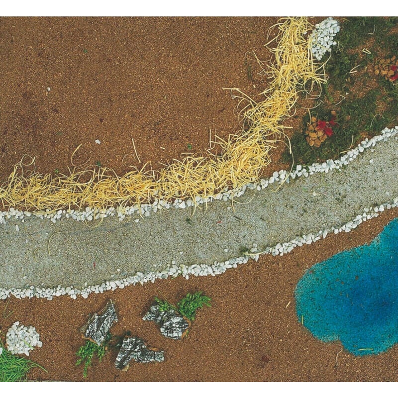 Papier paysage 50x70 cm avec décor de rues et d'étang pour la crèche