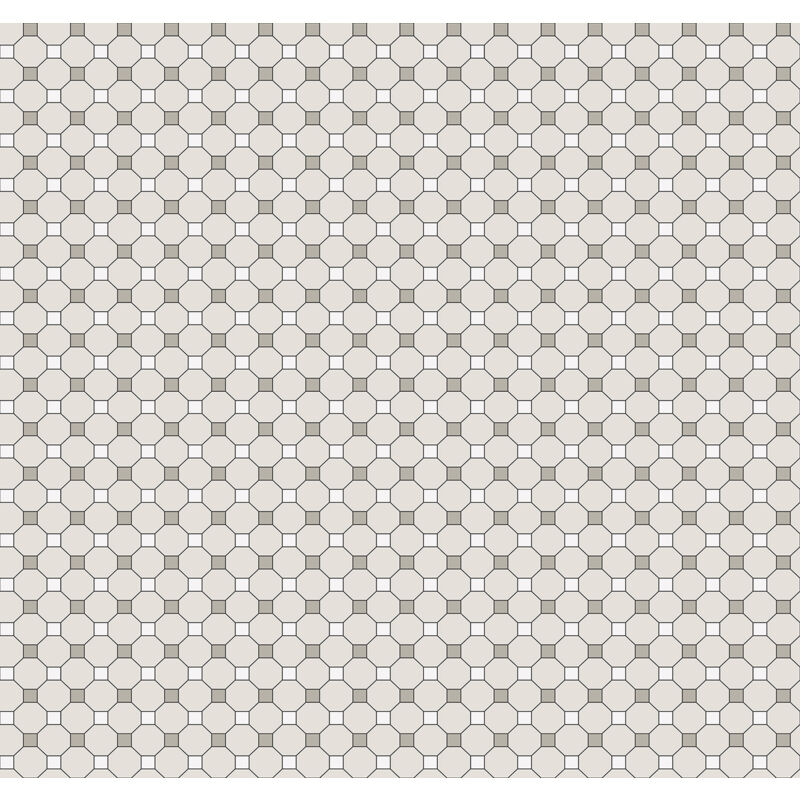 Sanders&sanders - papier peint à carreaux beige et gris