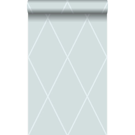 papier peint à carreaux bleu glace - Origin Wallcoverings