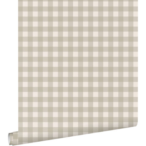 papier peint à damier gris  - ESTAhome