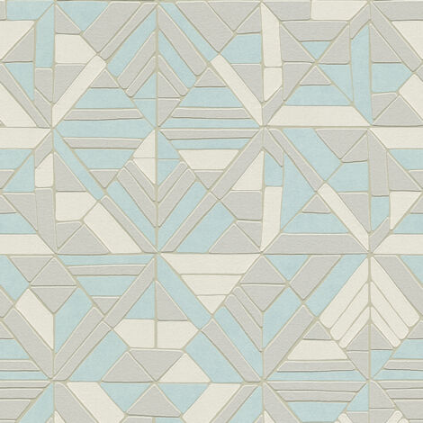 Papier peint à mosaïque géométrique Marron Clair 10mx 0.53 m